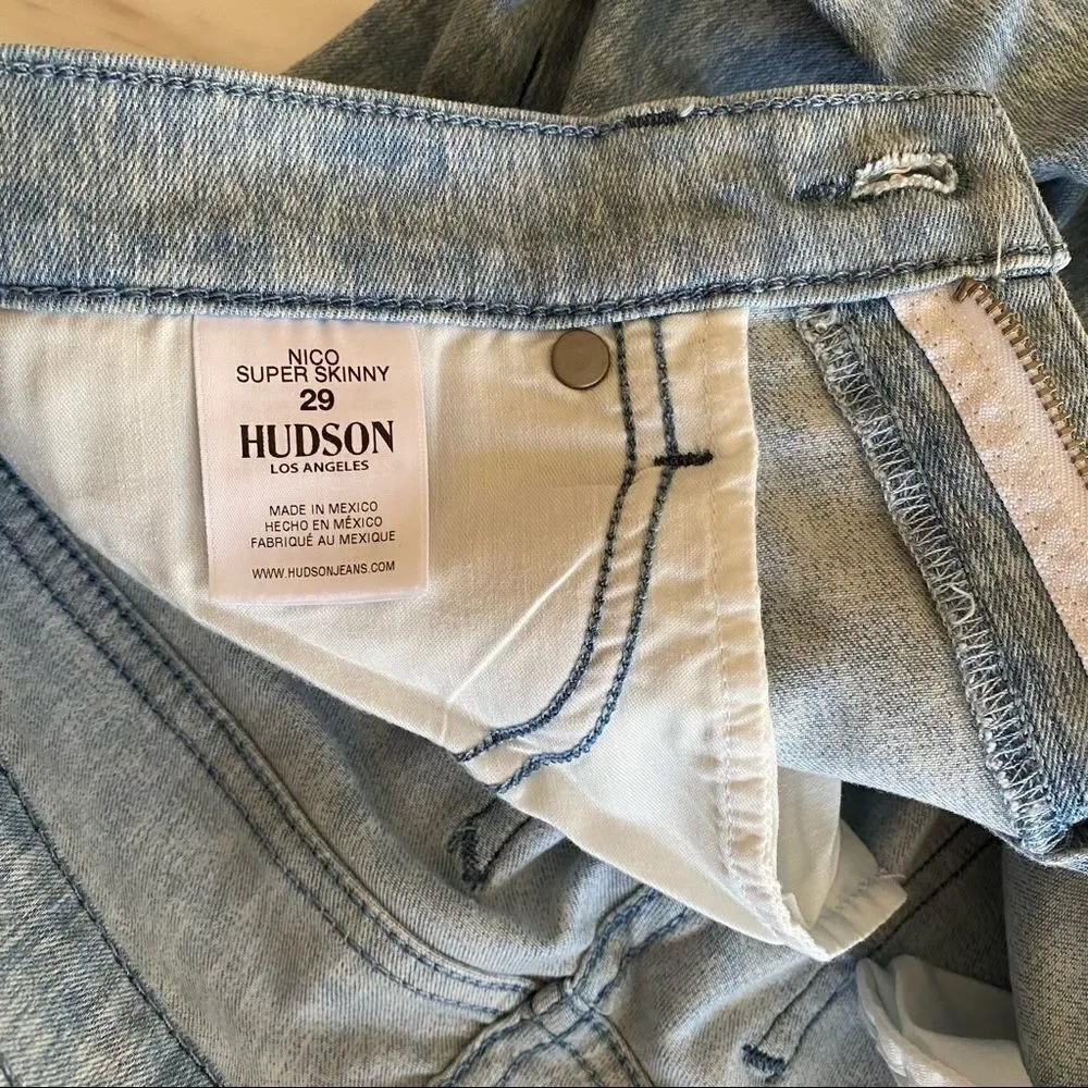 Hudson Jeans Mid-rise Nico Ankle Jeans in Blue Vapor Wash NWT 29 - Picture 9 of 11
